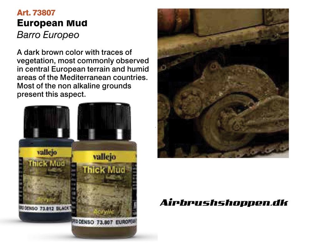 Vallejo European Thick Mud Weathering Effect 40 Ml - Realistische Modder Voor Modelbouw En Diorama's